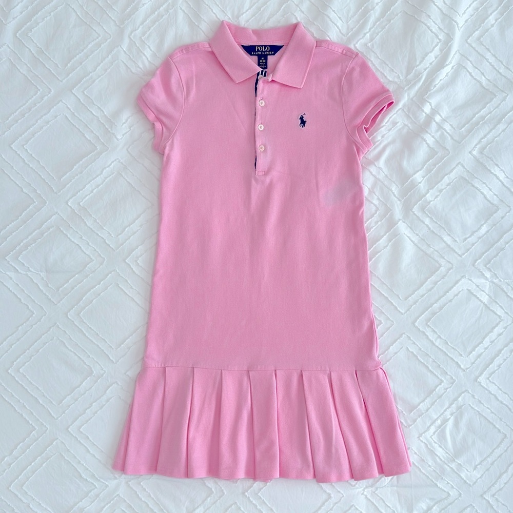 POLO Ralph Lauren - Pleated Polo Dress - Pink - Md (8-10)